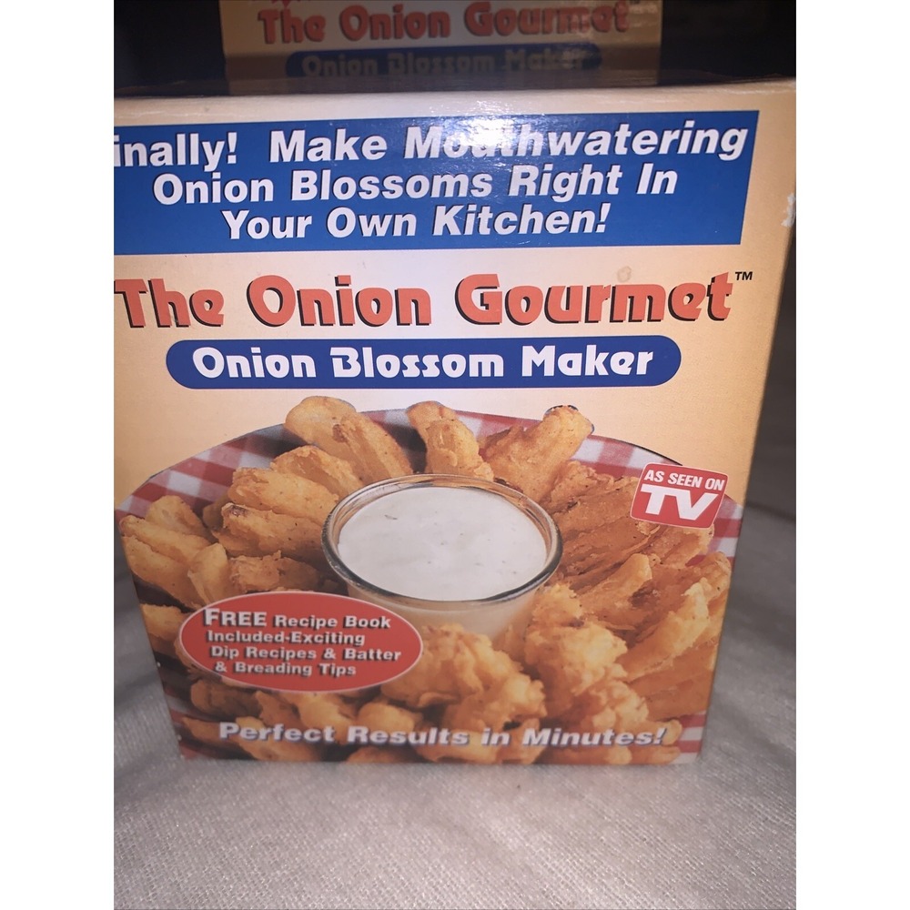The Onion Gourmet Onion Blossom Maker Brand New Original Box & Recipes Blooming